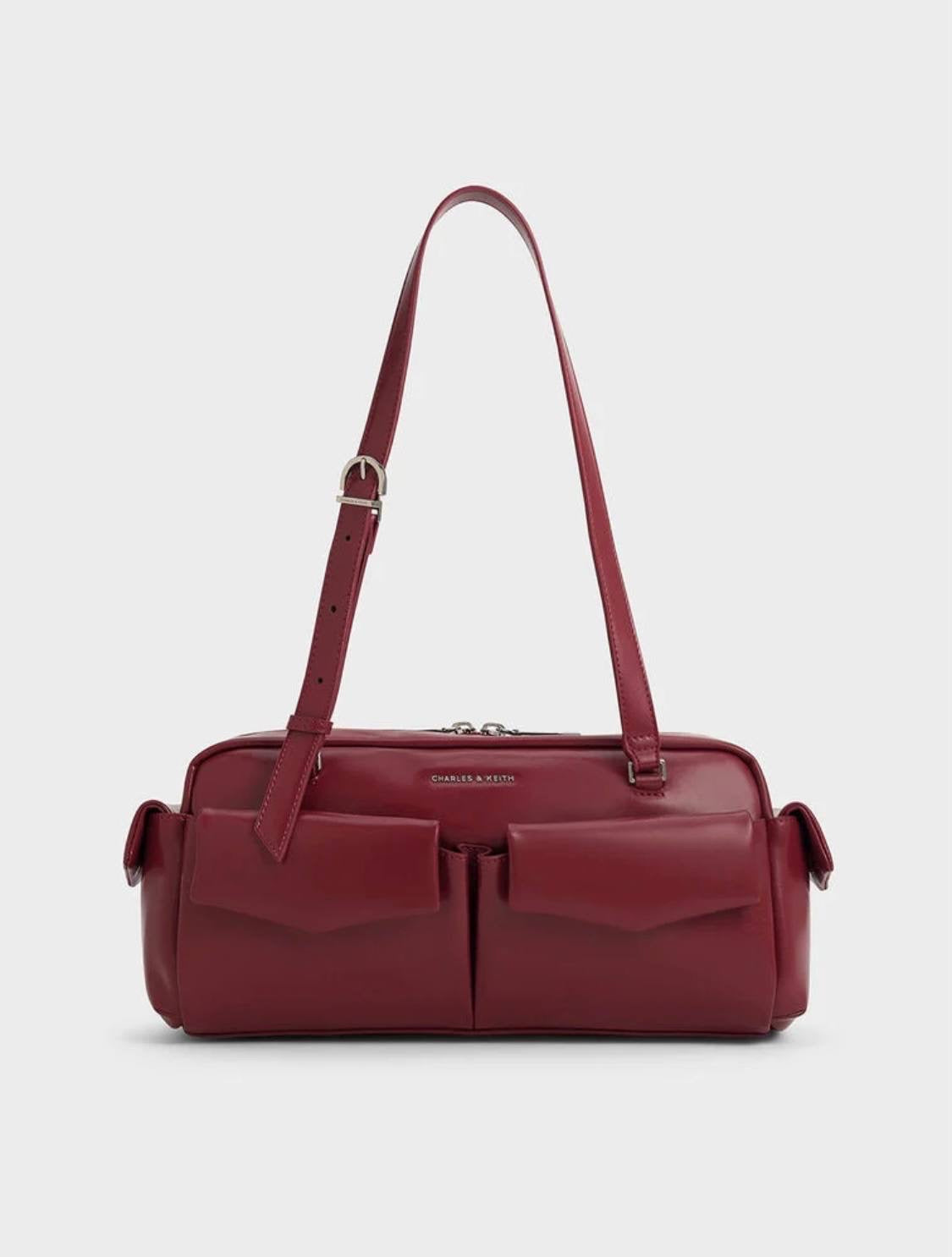 Rachel Elongated Multi-Pocket Shoulder Bag