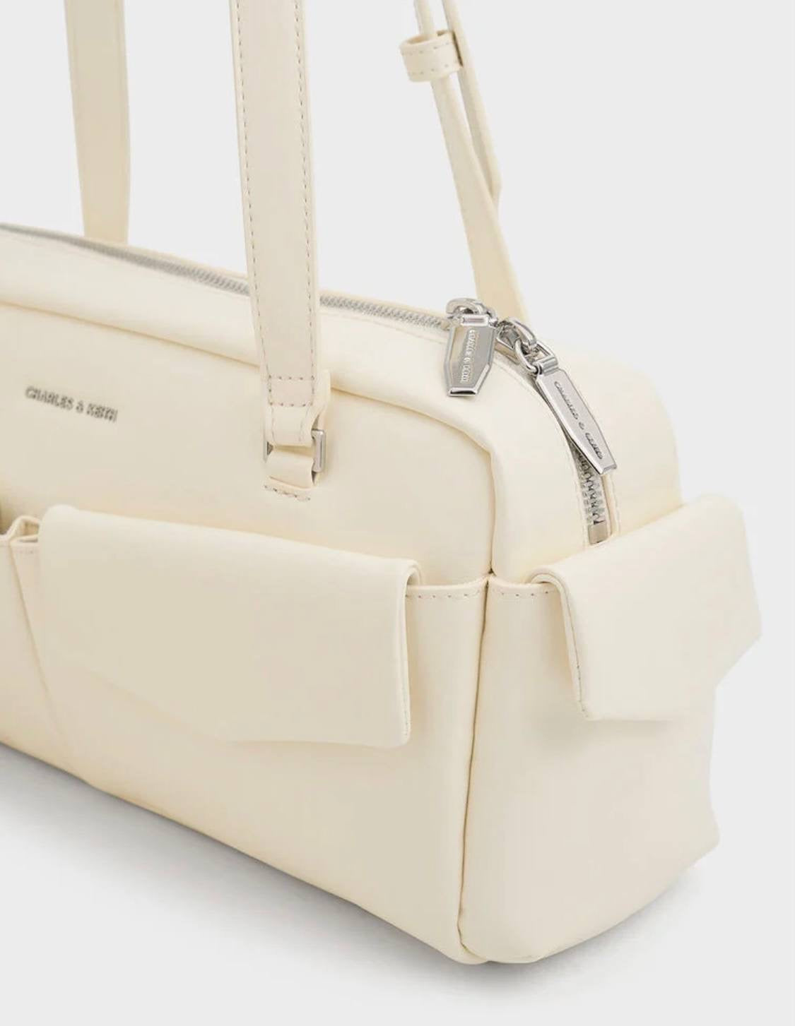 Rachel Elongated Multi-Pocket Shoulder Bag