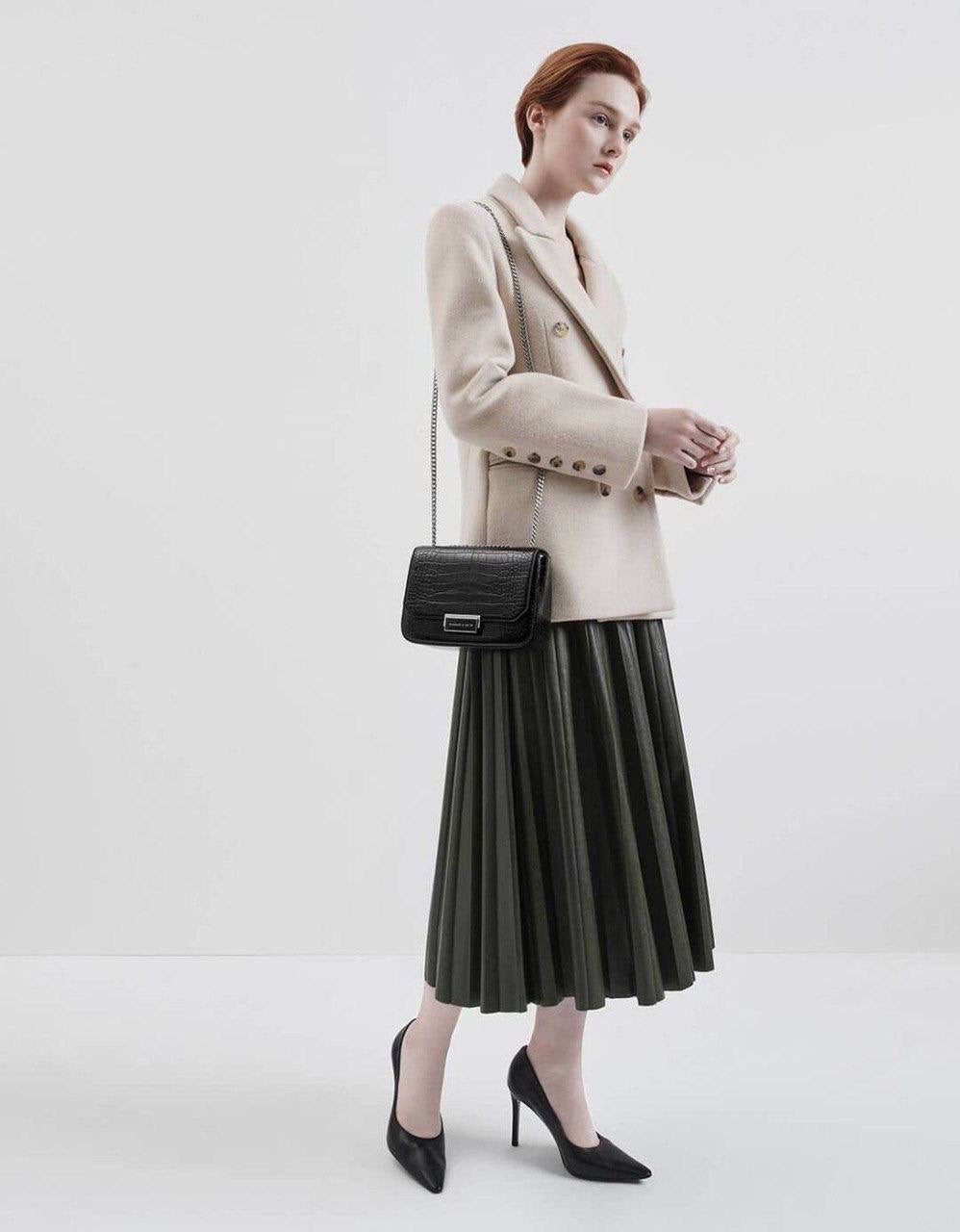 Classic Push-Lock Crossbody Bag