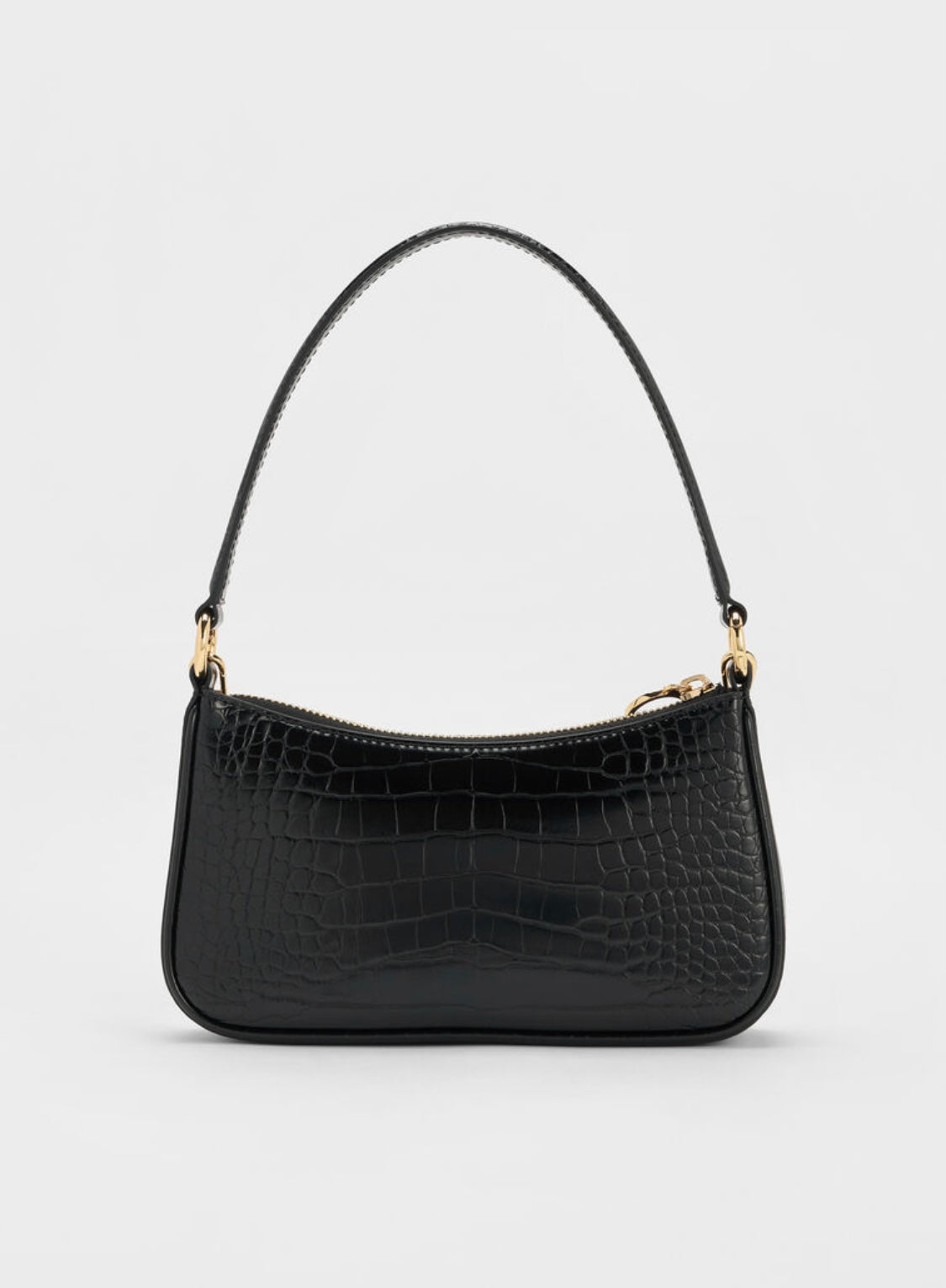 Elspeth Croc-Effect Chain-Link Shoulder Bag
