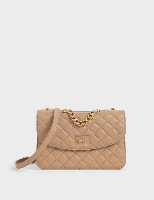 Quilted Turn-Lock Clutch