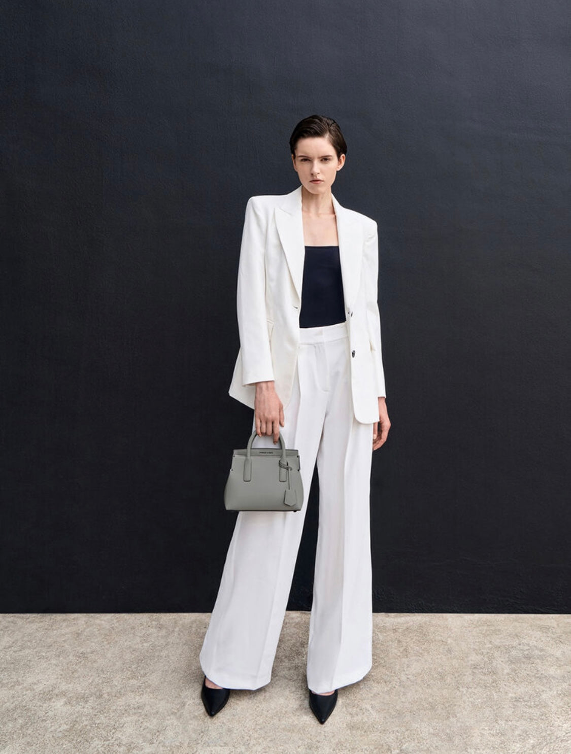 Rene Structured Top Handle Bag