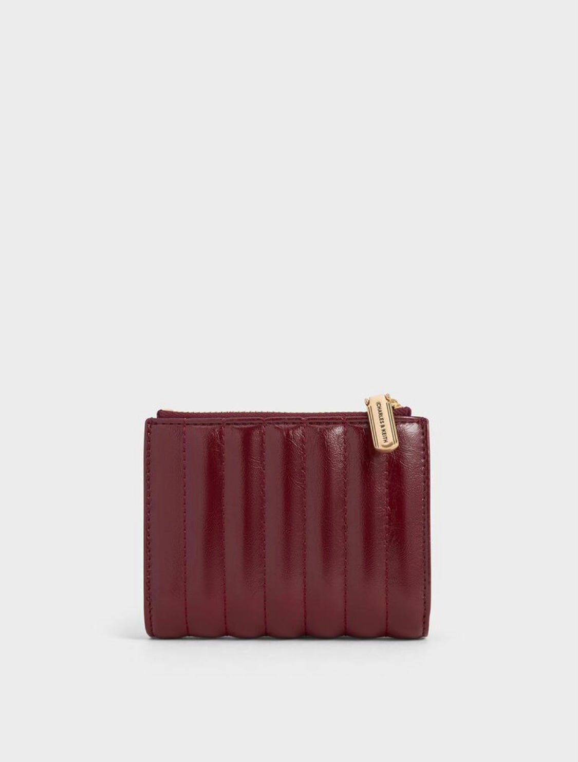 Donna Crinkle-Effect Panelled Top-Zip Wallet