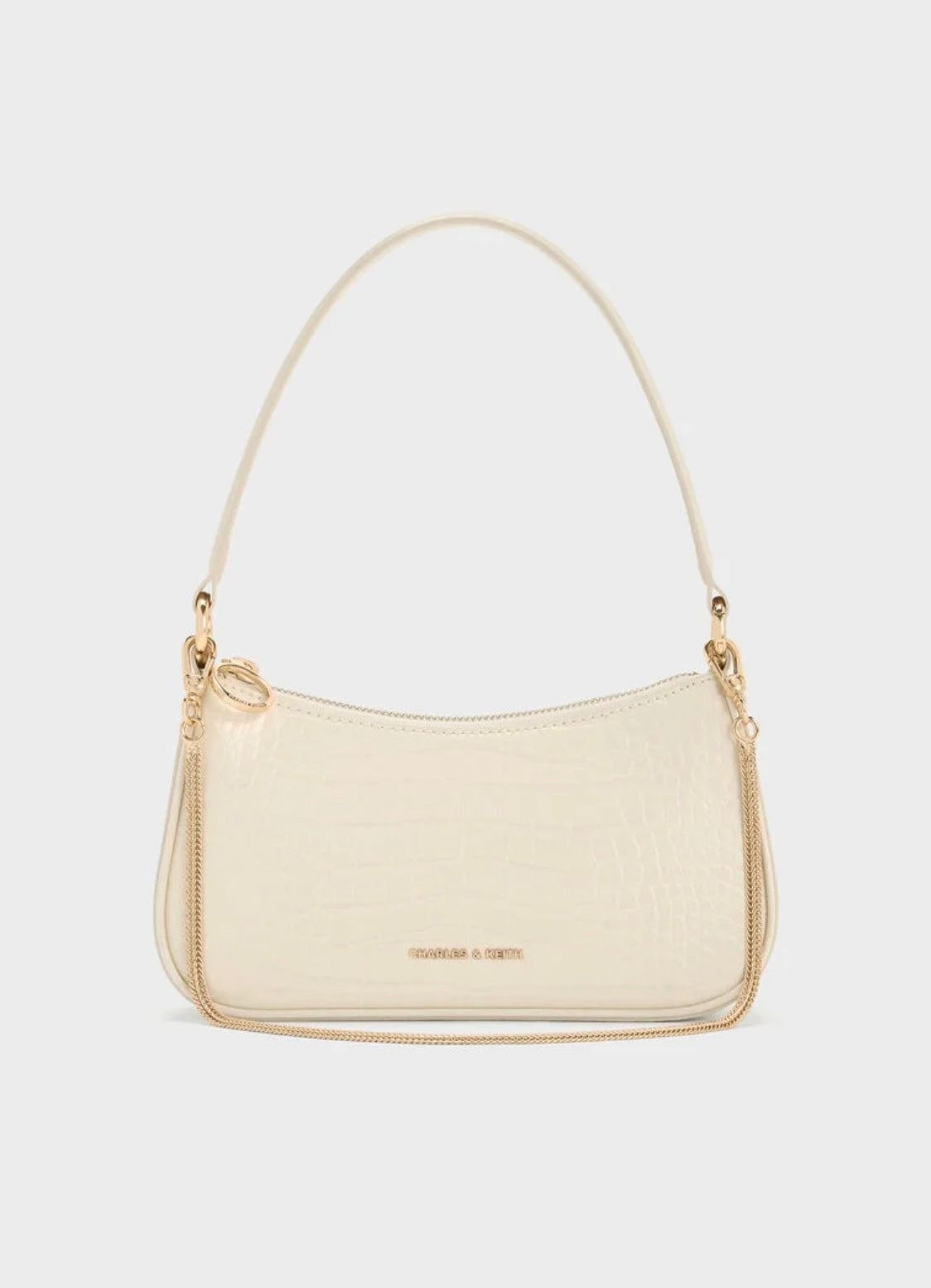 Elspeth Croc-Effect Chain-Link Shoulder Bag