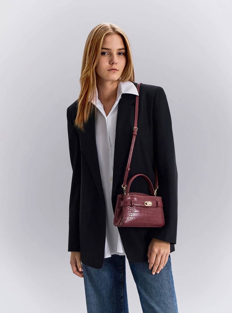 Aubrielle Croc-Effect Top Handle Bag