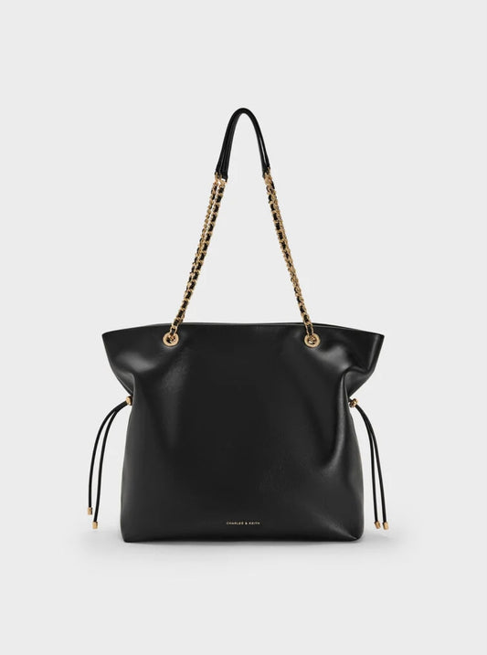 Arya Braided-Strap Double-Handle Tote Bag