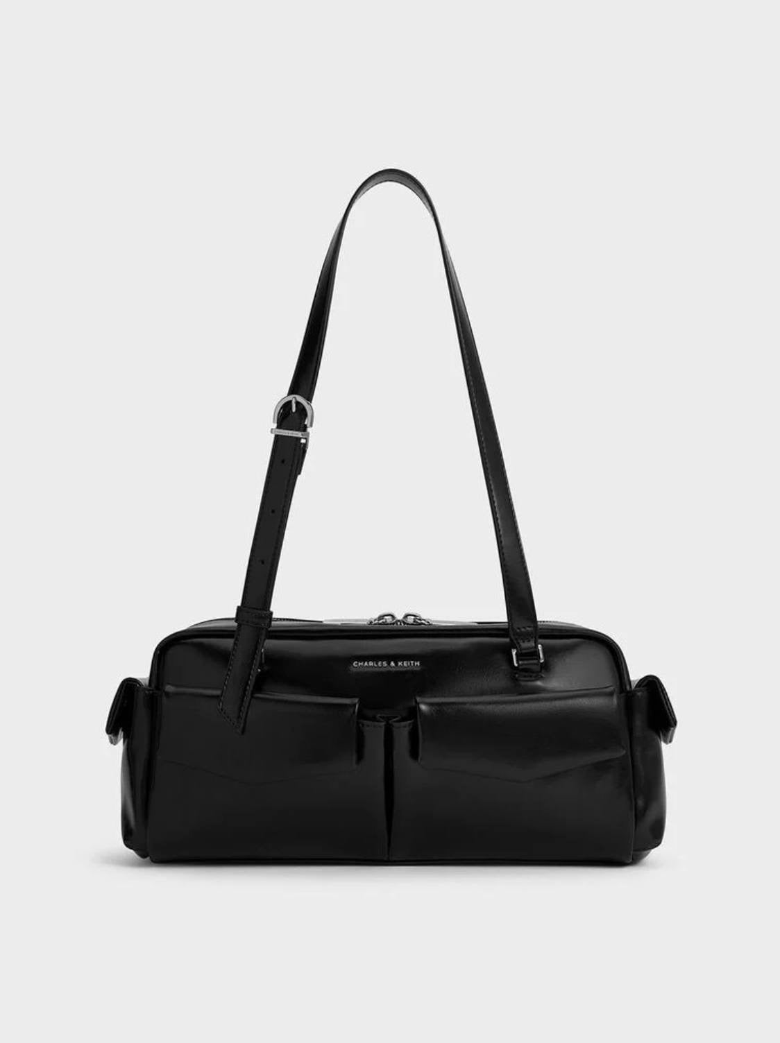 Rachel Elongated Multi-Pocket Shoulder Bag