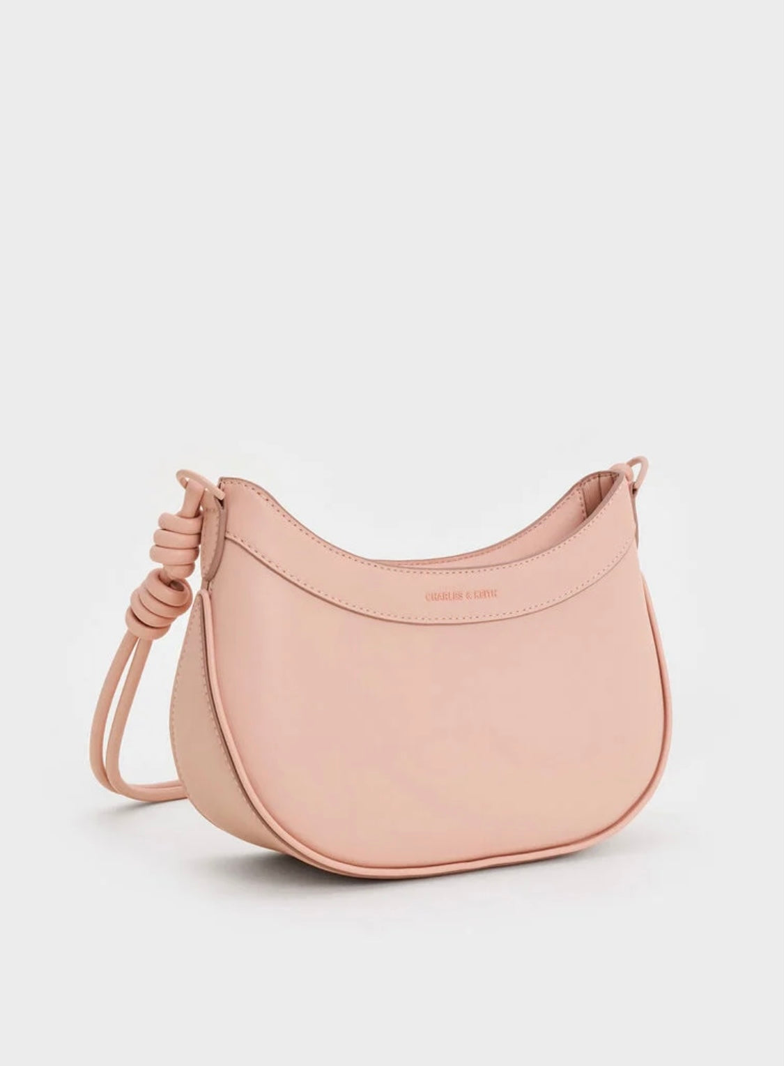 Sabine Knotted-Strap Curved Shoulder Bag