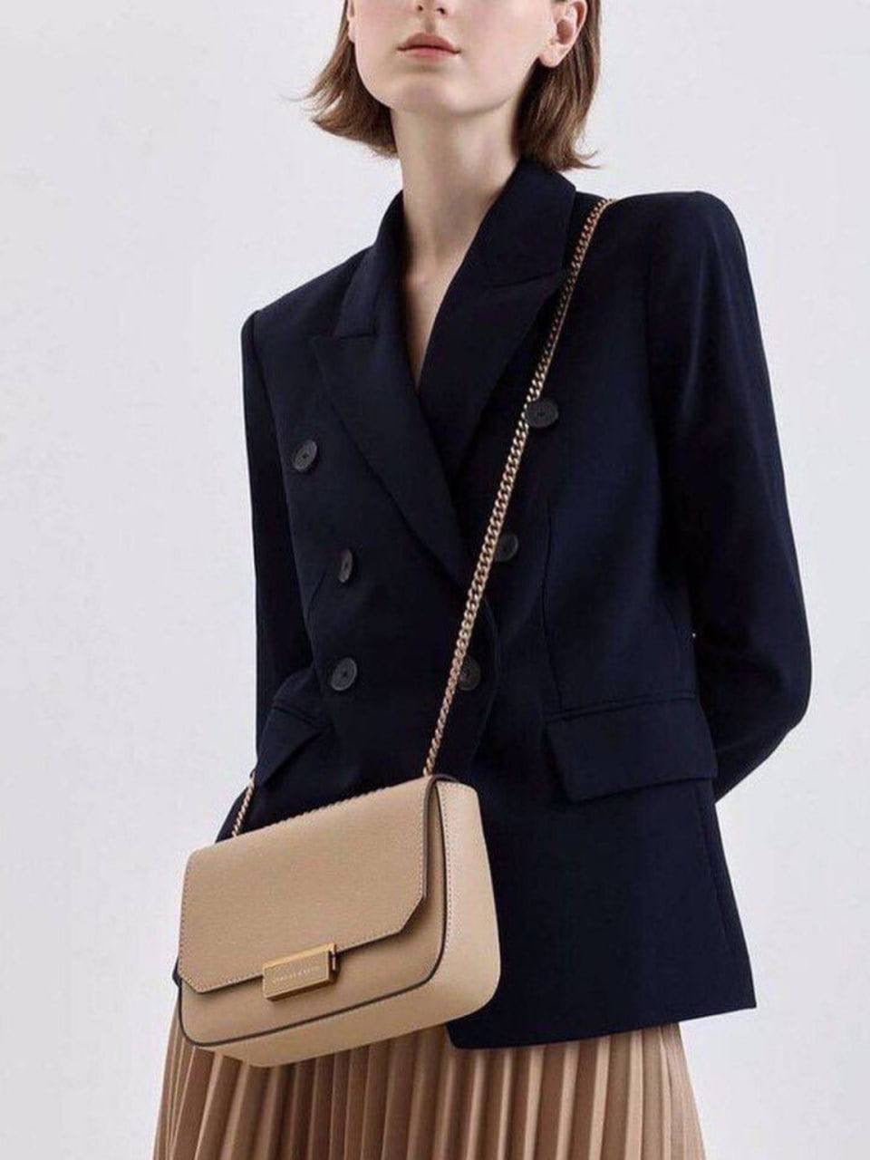 Classic Push-Lock Crossbody Bag