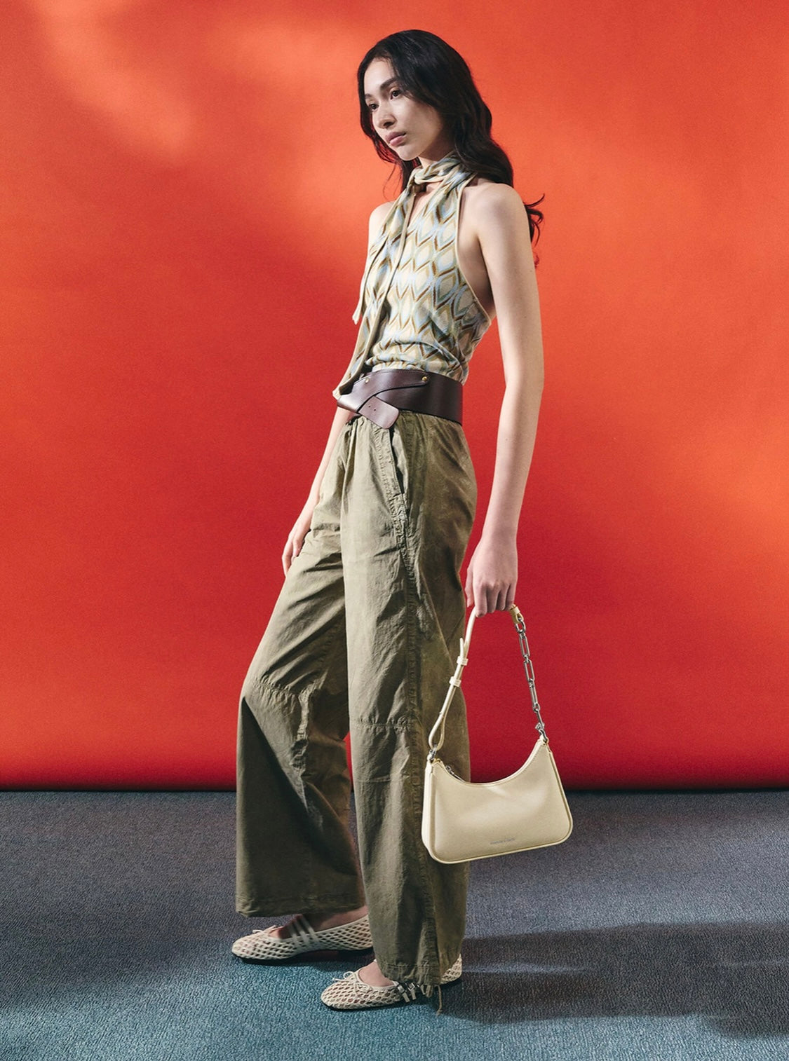 Lane Chain-Link Shoulder Bag