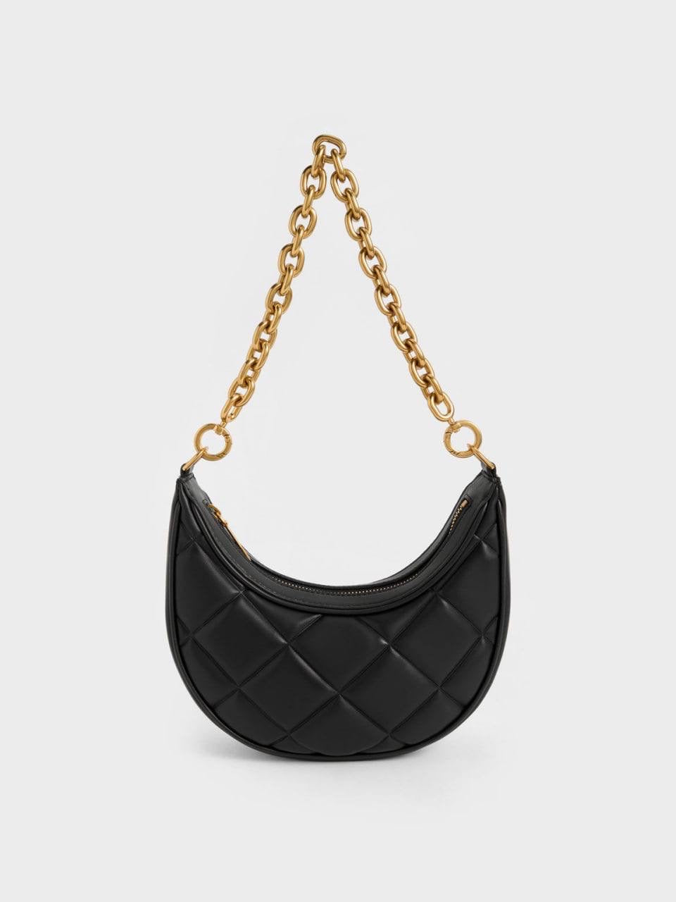 Bonnie Chain-Handle Crescent Bag