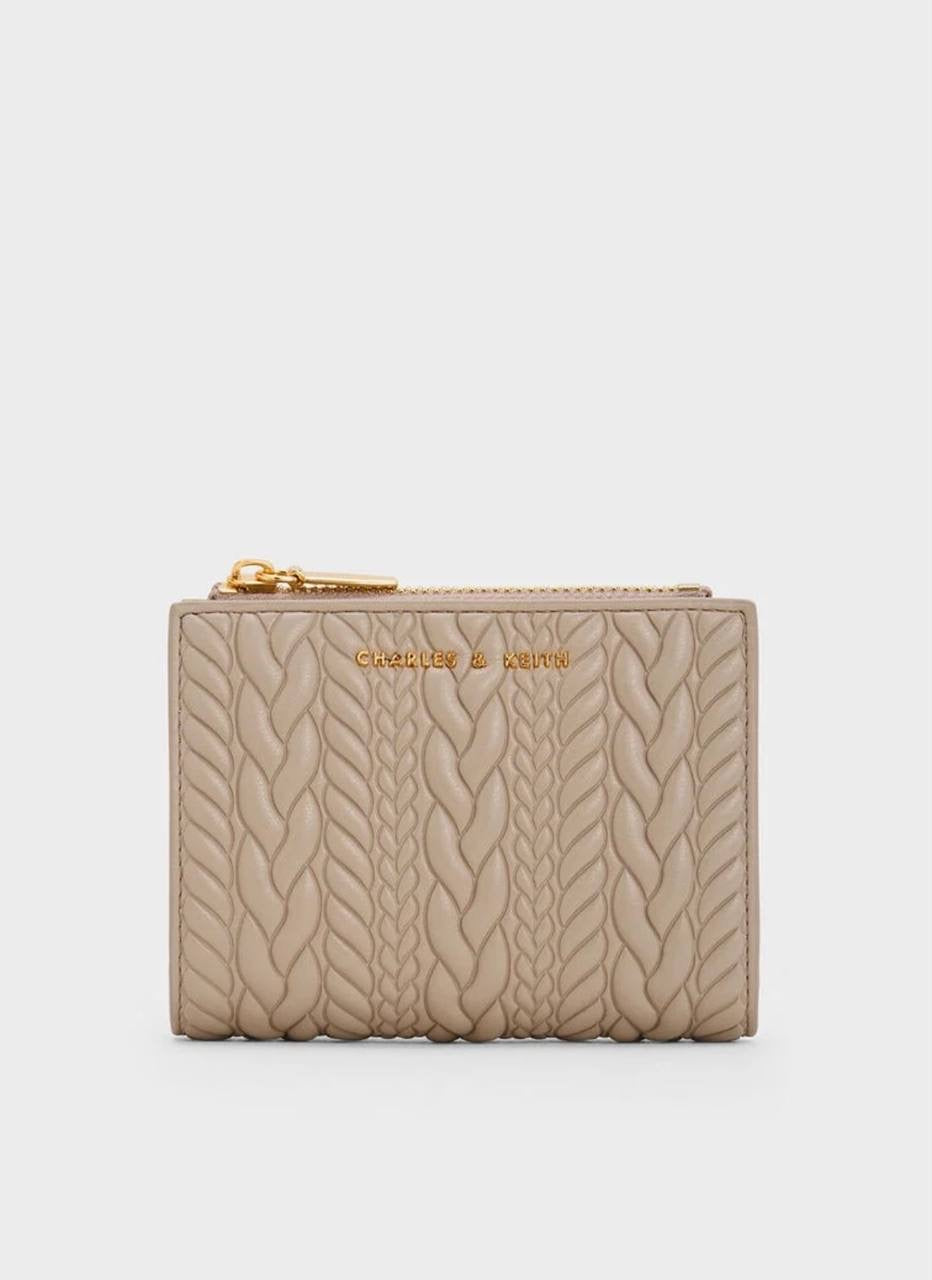 Apolline Textured Top-Zip Wallet