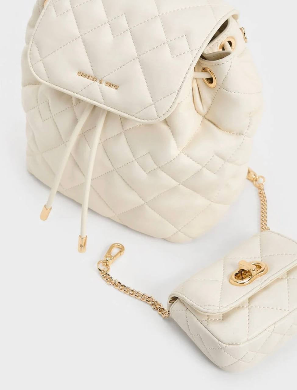 Aubrielle Denim Quilted Backpack
