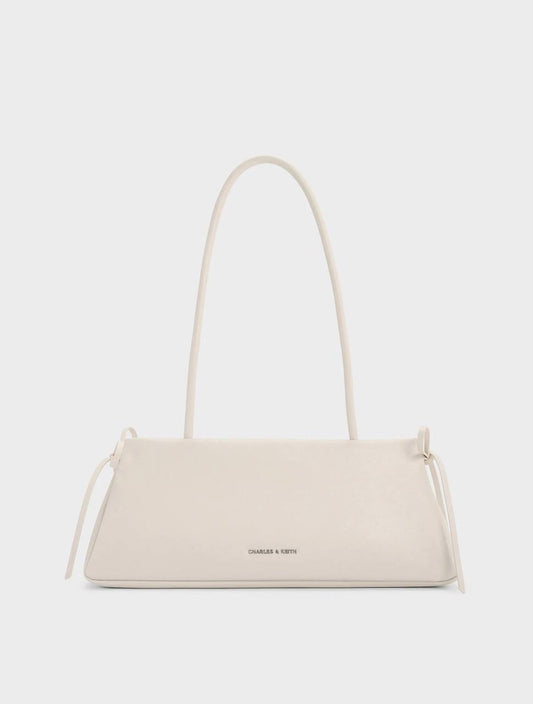 Hazel Bow Elongated Trapeze Shoulder Bag