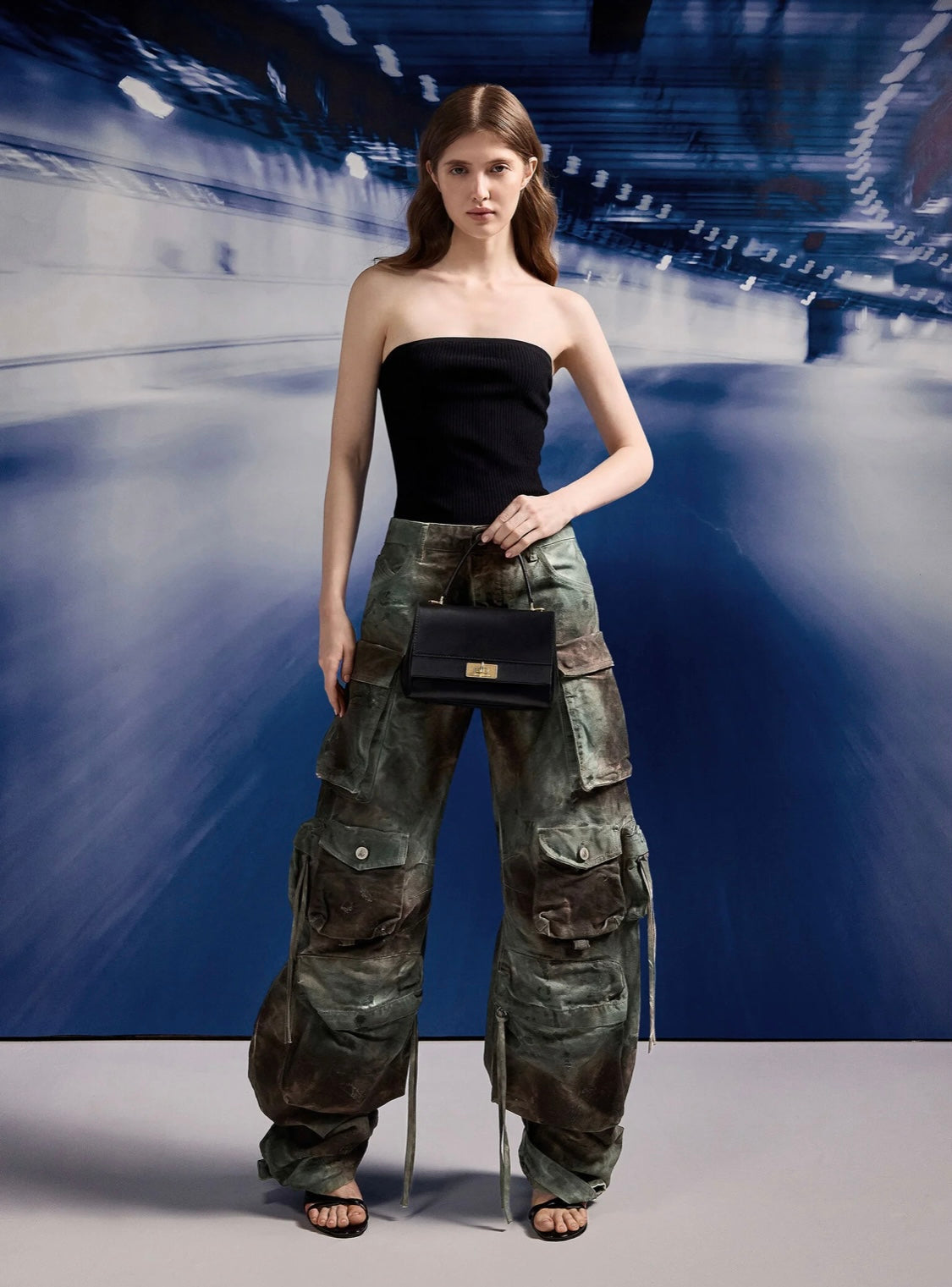 Lennie Chain-Strap Top Handle Bag
