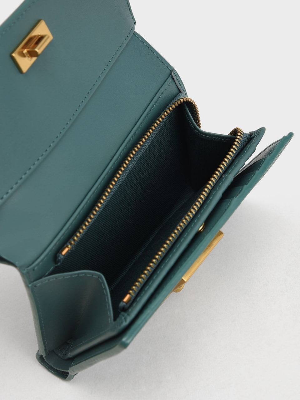 Huxley Metallic-Accent Front Flap Wallet