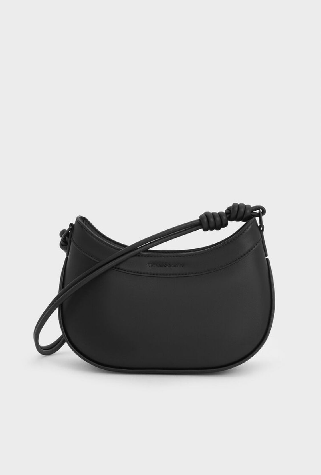 Sabine Knotted-Strap Curved Shoulder Bag