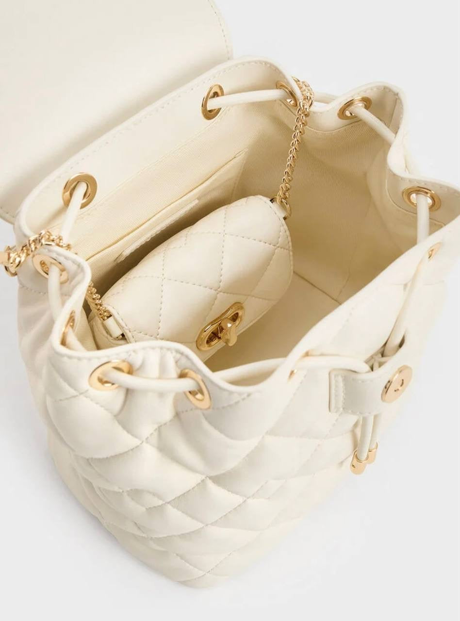 Aubrielle Denim Quilted Backpack