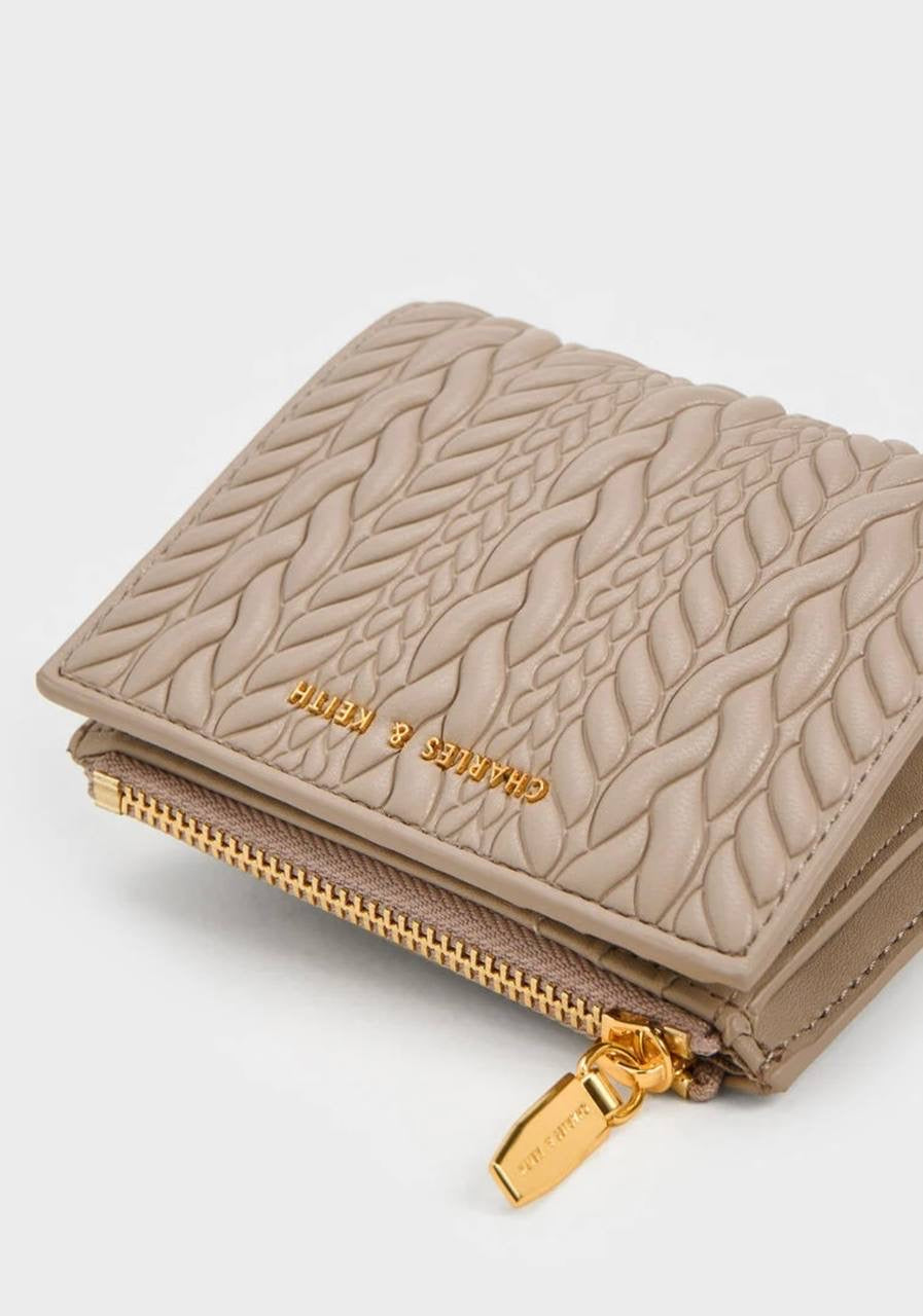 Apolline Textured Top-Zip Wallet