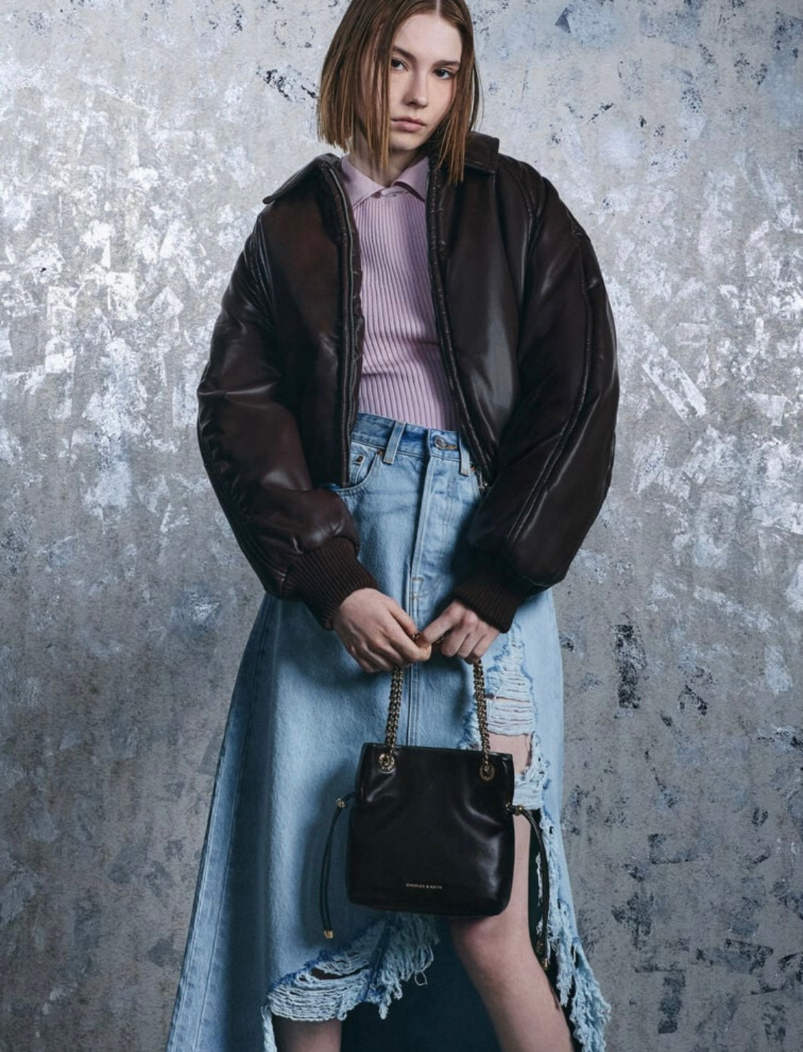 Arya Braided-Strap Double-Handle Crossbody Bag