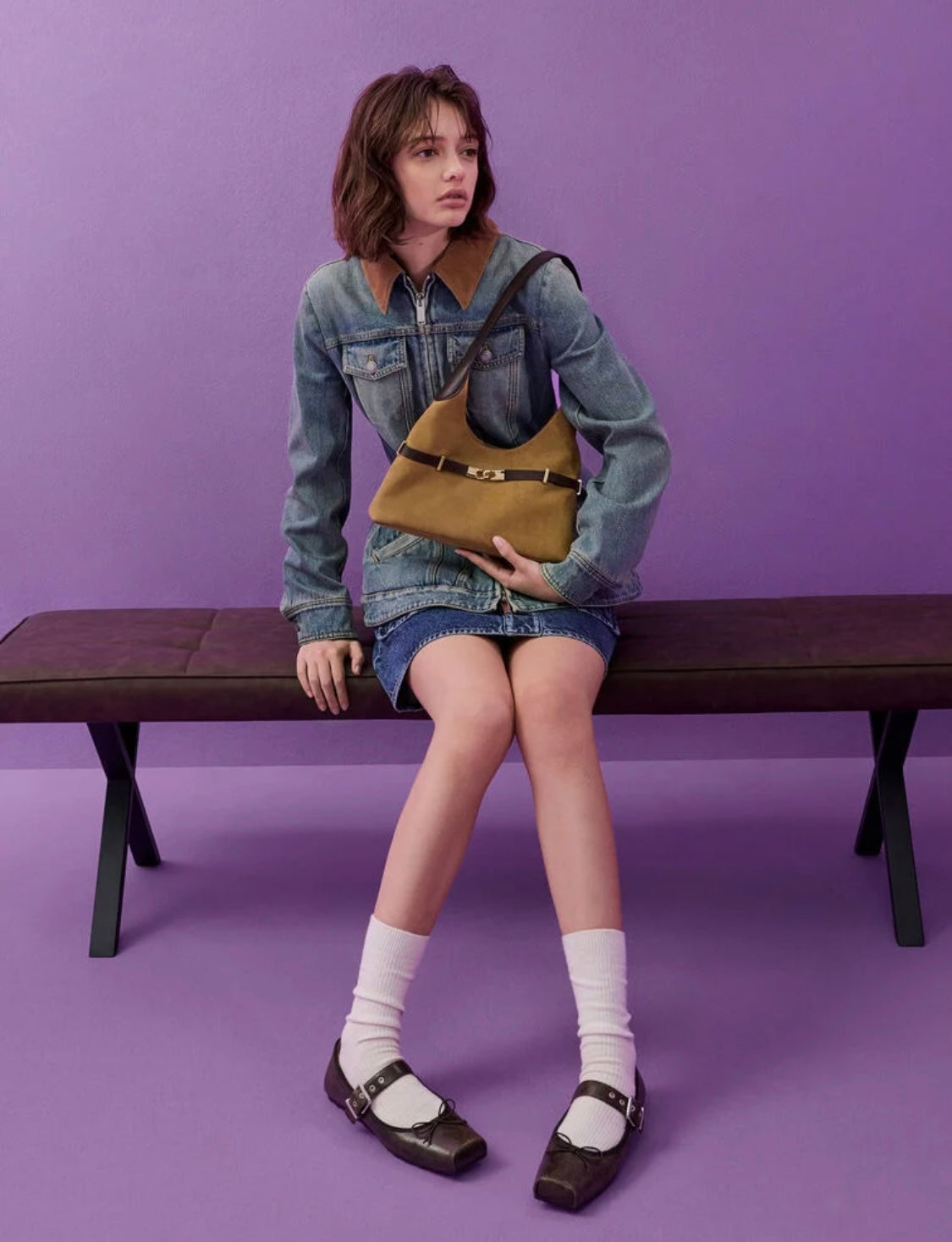 Arlet Metallic-Accent Belted Hobo Bag