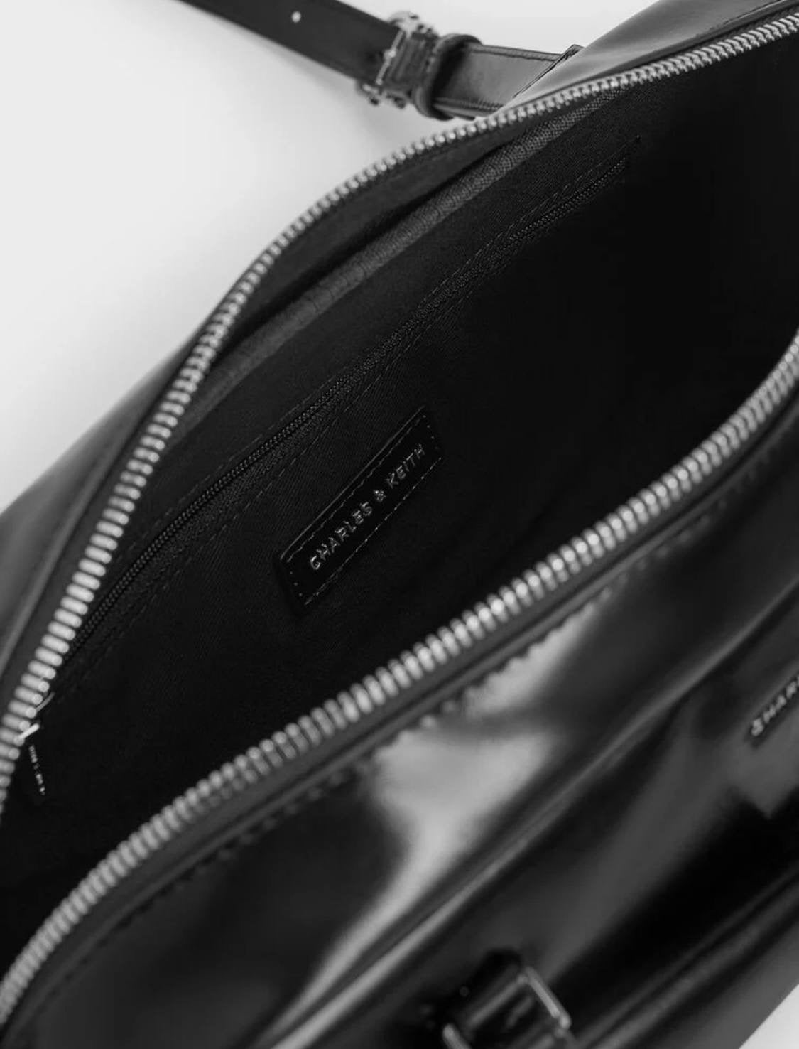 Rachel Elongated Multi-Pocket Shoulder Bag