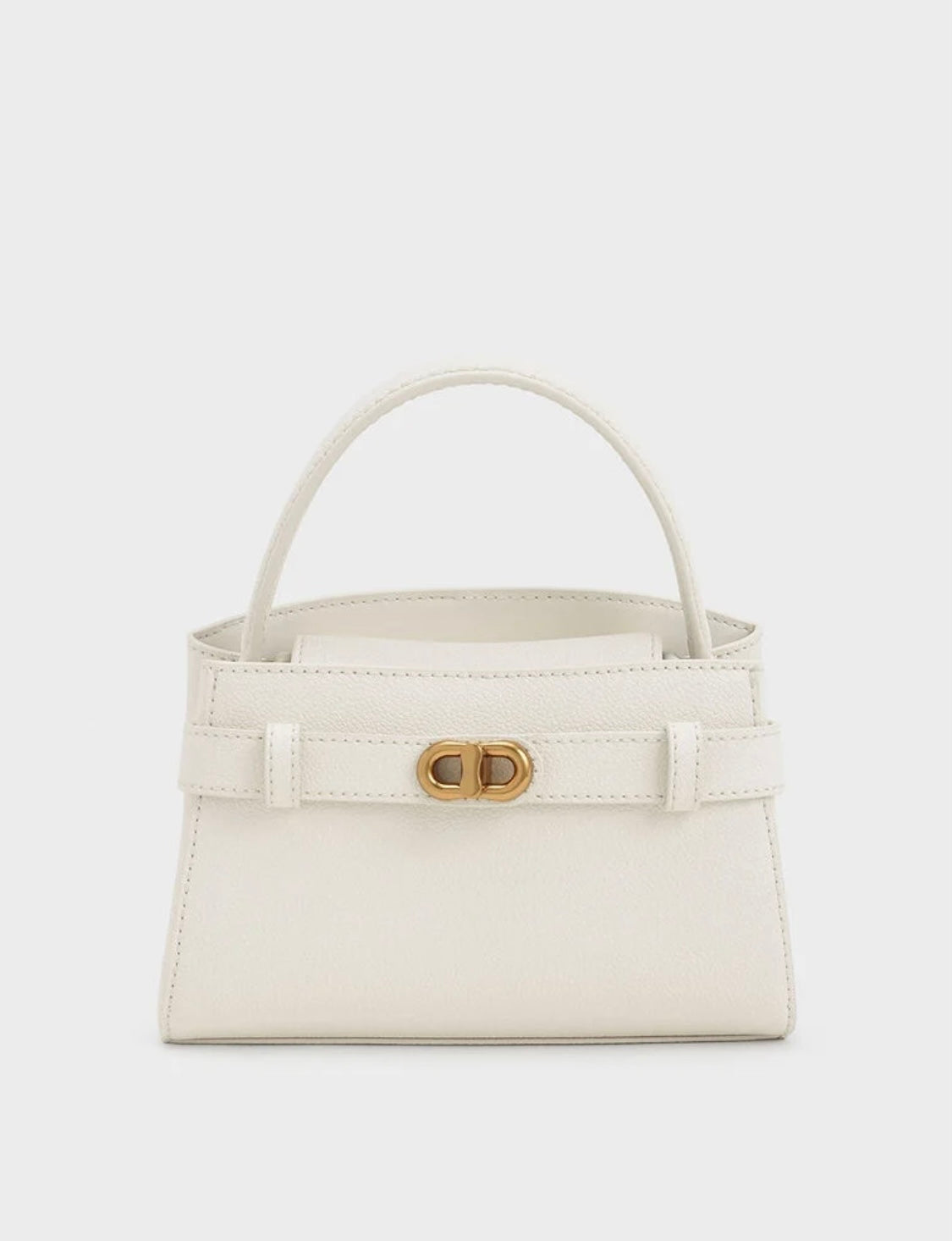 Aubrielle Metallic-Buckle Top Handle Bag