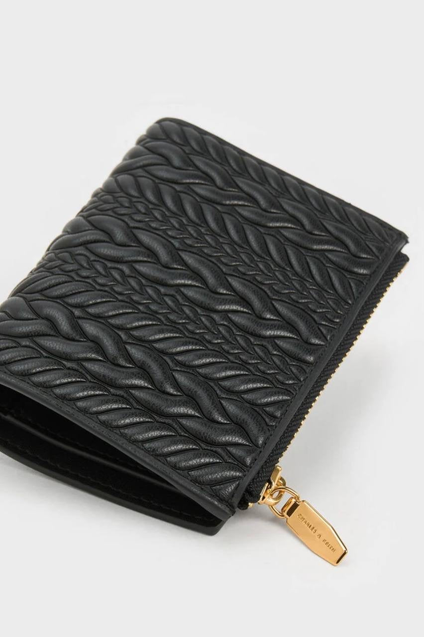 Apolline Textured Top-Zip Wallet