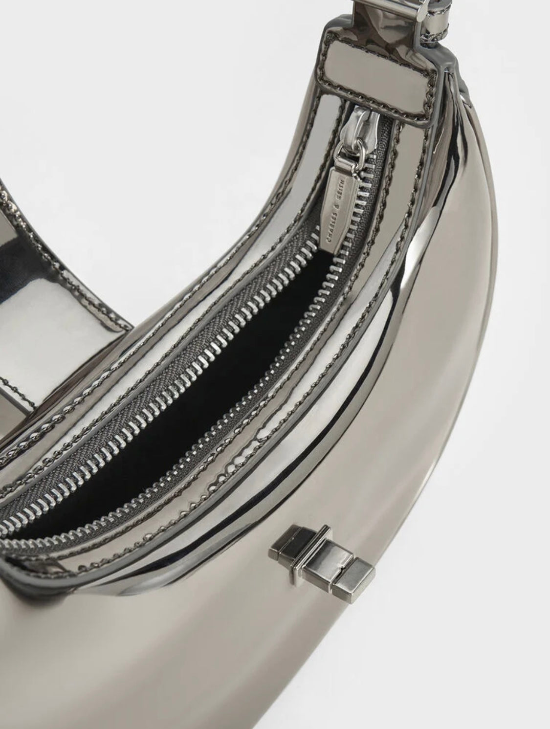 Trice Metallic Accent Belted Shoulder Bag