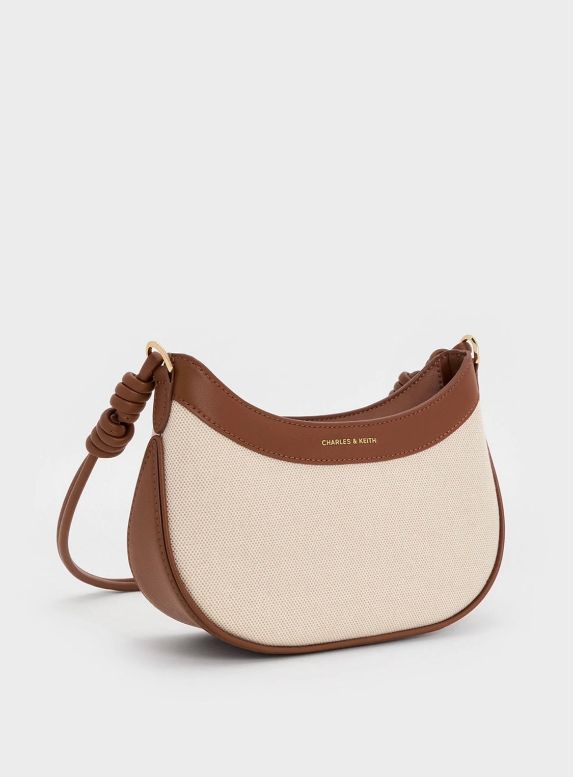 Sabine Knotted-Strap Curved Shoulder Bag