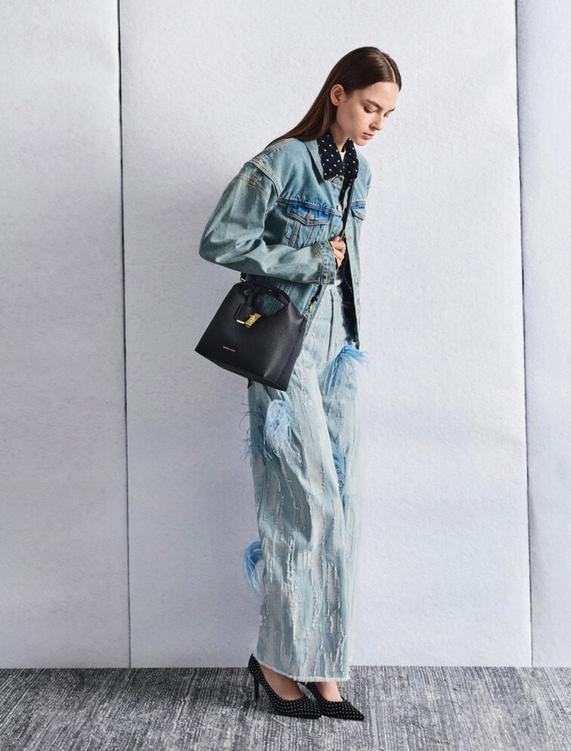 Chance Turn-Lock Bucket Bag