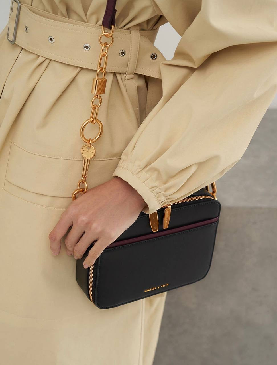 Double Zip Crossbody Bag