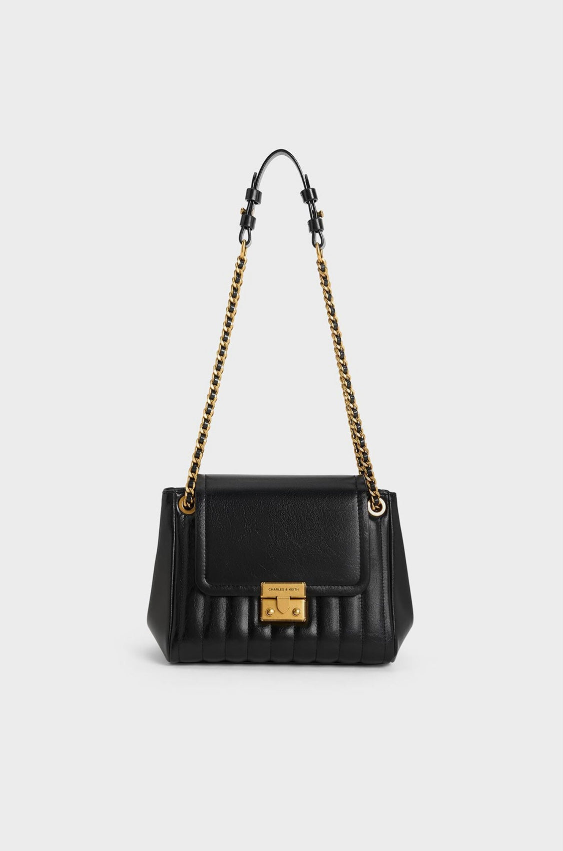 Donna Crinkle-Effect Shoulder Bag