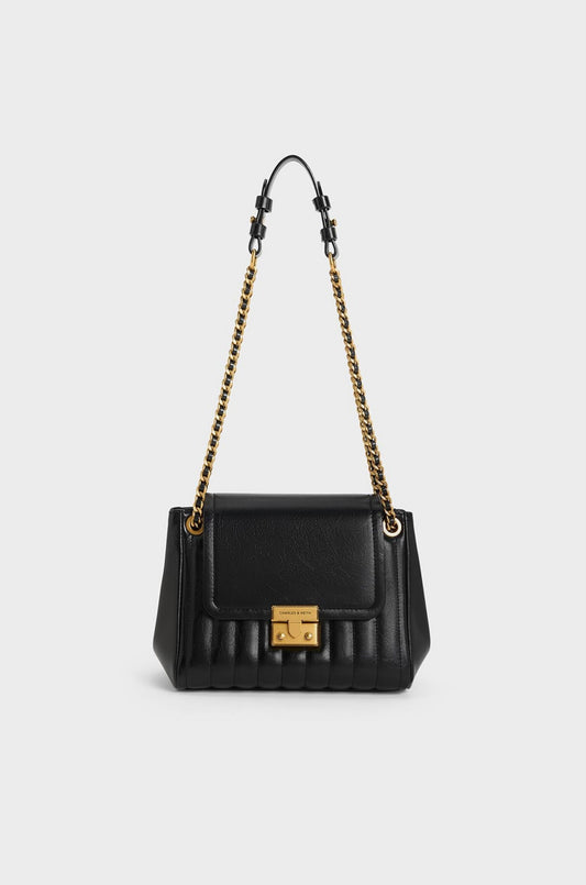 Donna Crinkle-Effect Shoulder Bag