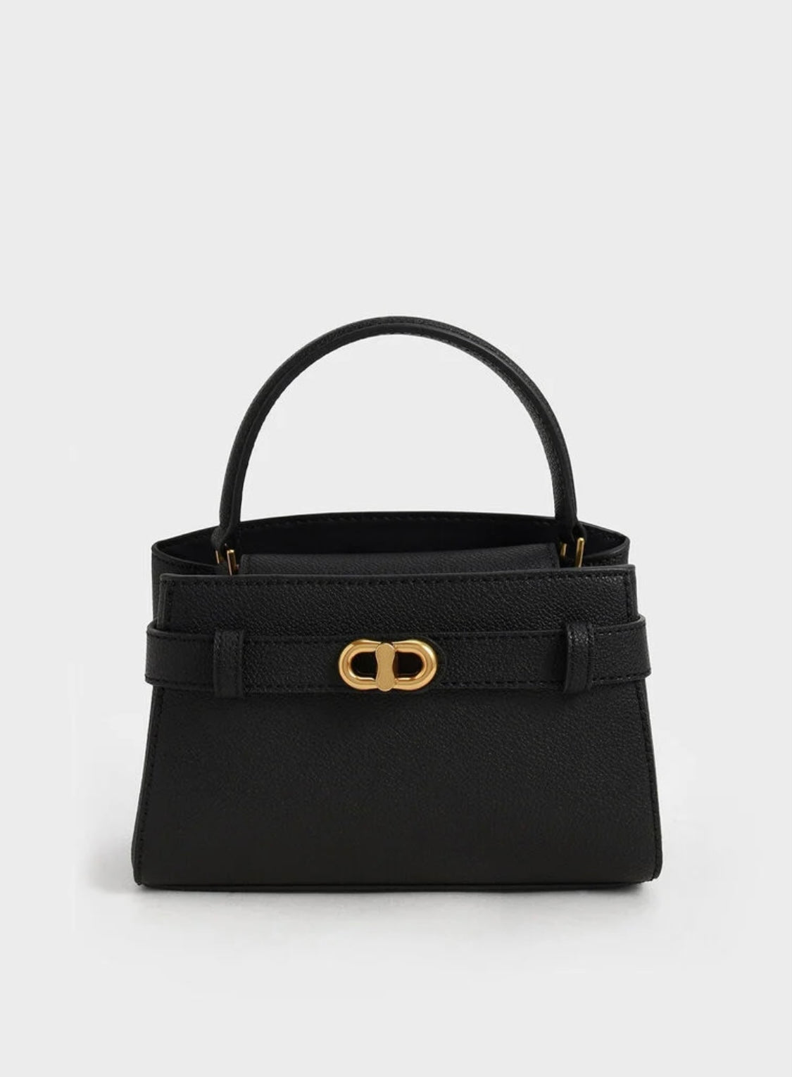 Aubrielle Metallic-Buckle Top Handle Bag