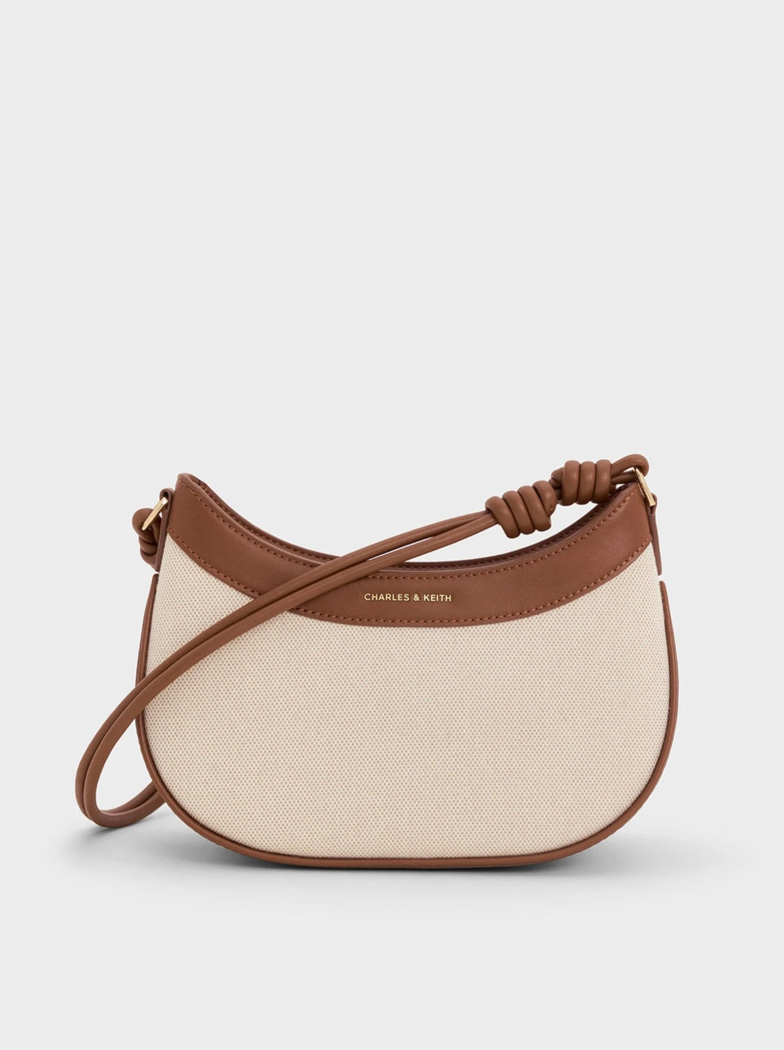 Sabine Knotted-Strap Curved Shoulder Bag