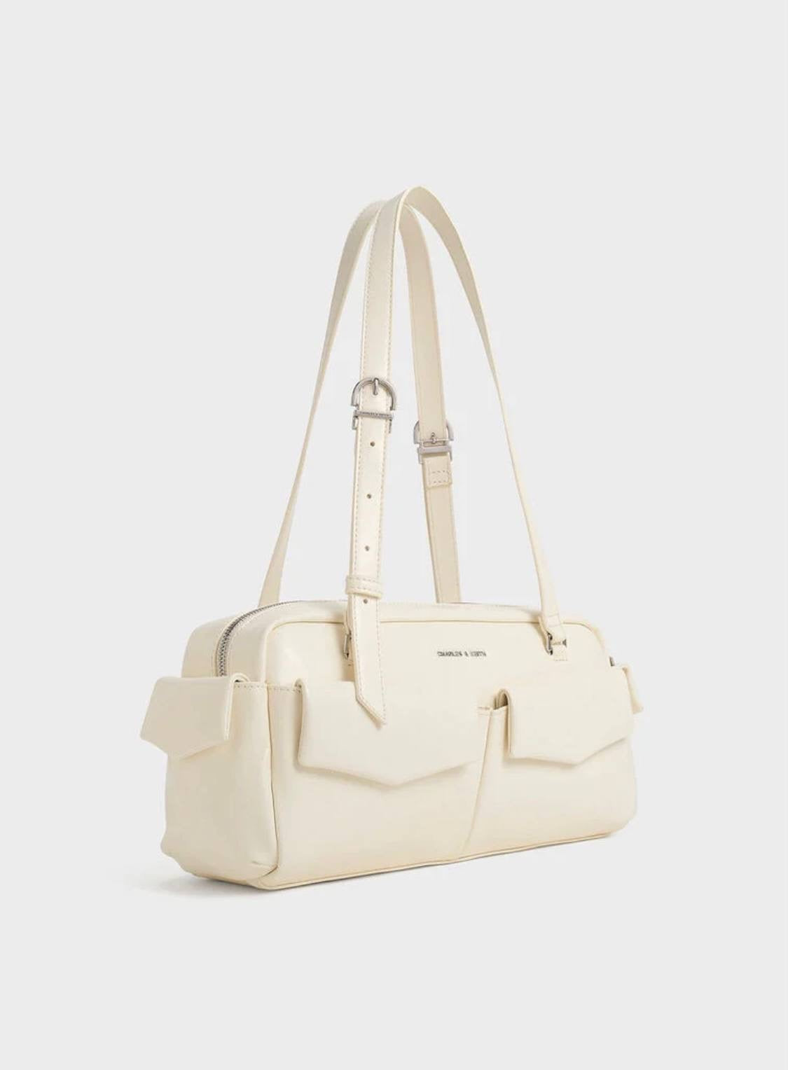 Rachel Elongated Multi-Pocket Shoulder Bag