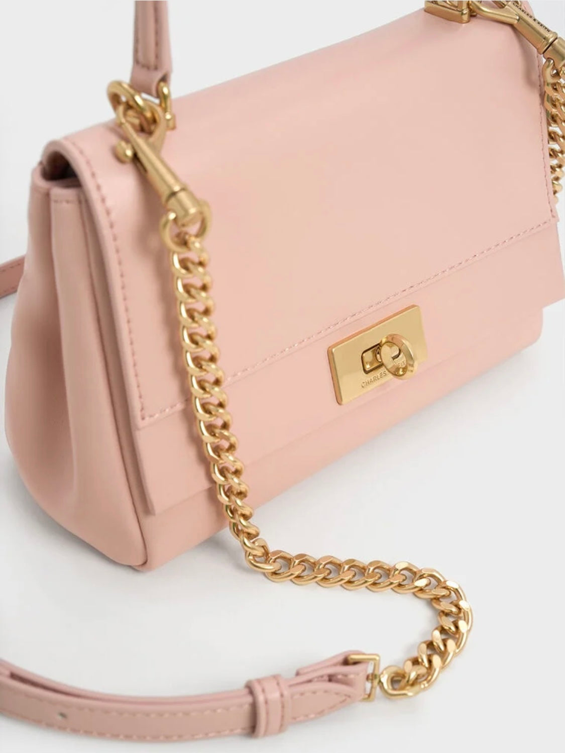 Lennie Chain-Strap Top Handle Bag