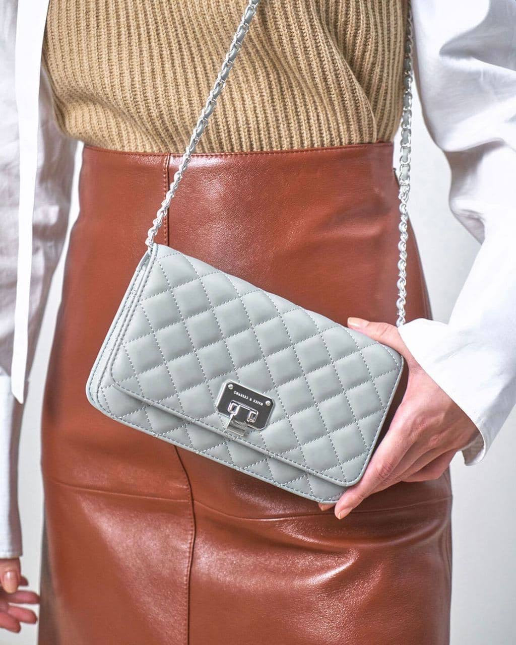 Quilted Flip-Lock Clutch