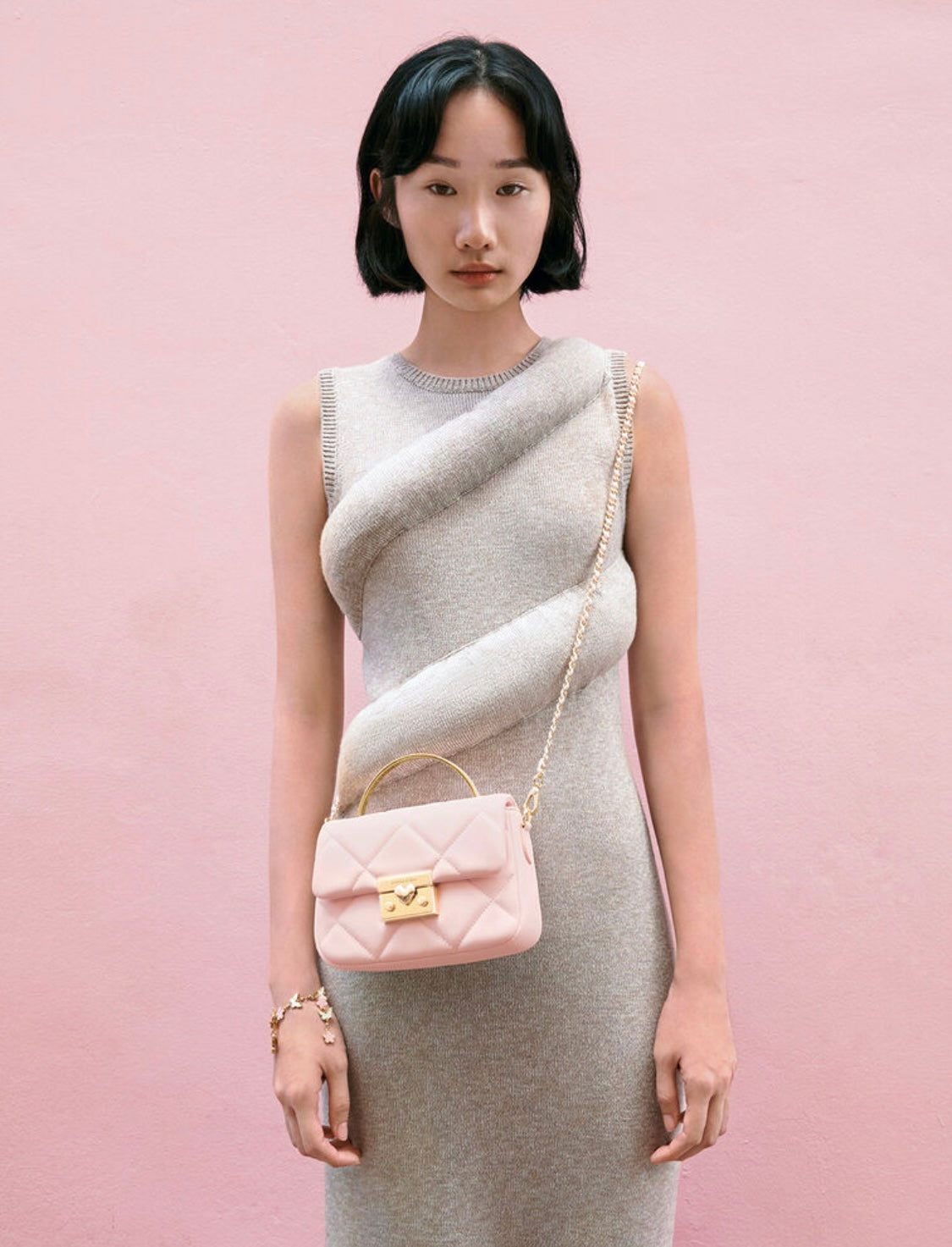 Quilted Boxy Top Handle Bag
