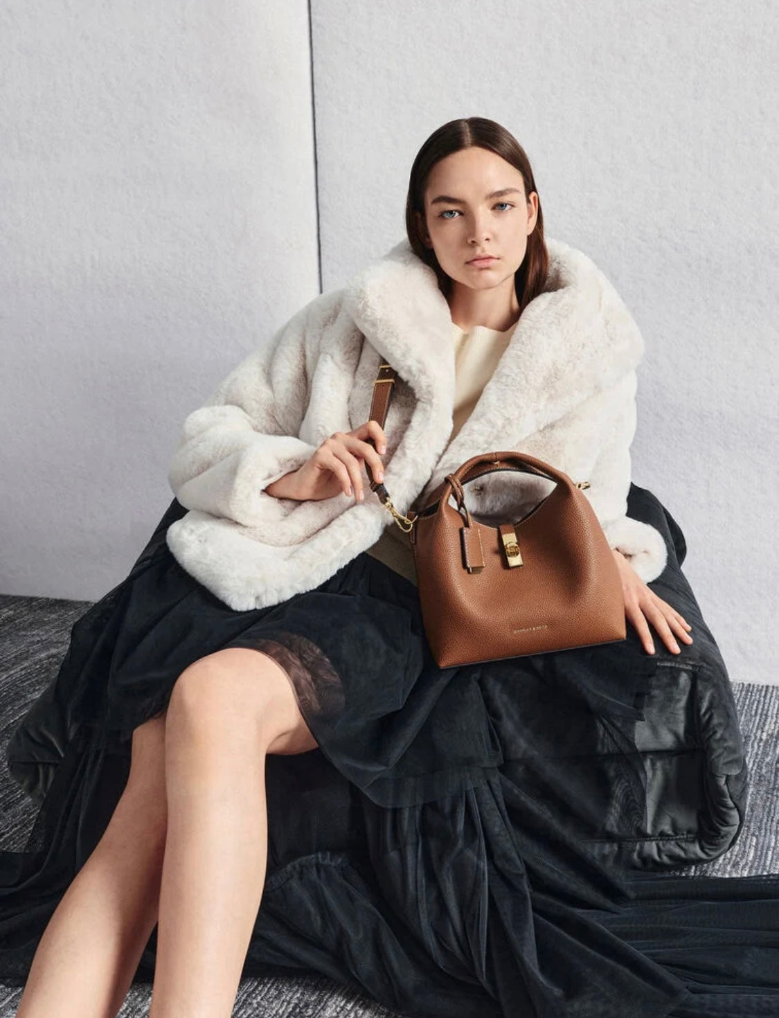Chance Turn-Lock Bucket Bag