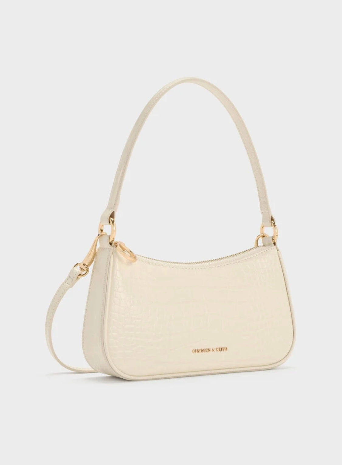 Elspeth Croc-Effect Chain-Link Shoulder Bag