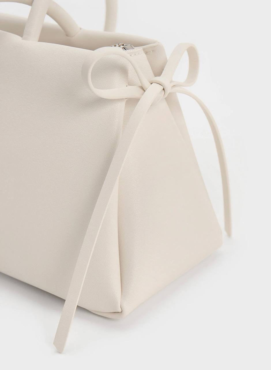 Hazel Bow Elongated Trapeze Shoulder Bag