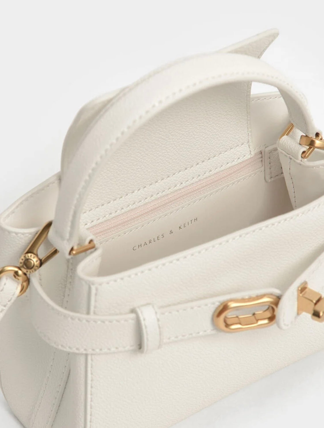 Aubrielle Metallic-Buckle Top Handle Bag