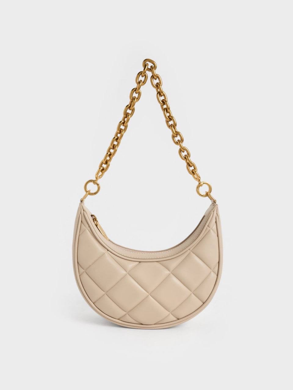 Bonnie Chain-Handle Crescent Bag