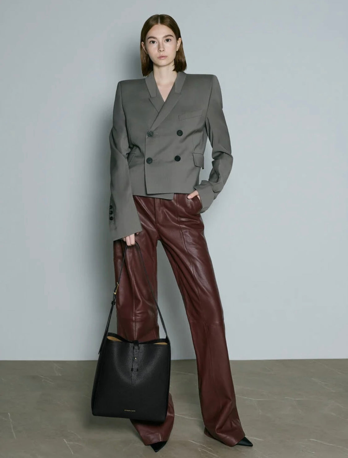 Beryl Recycled Leather Belted Hobo Bag