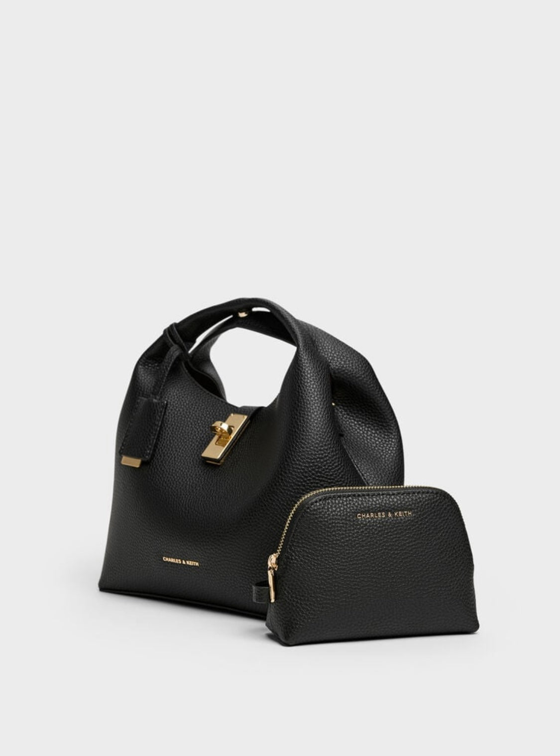 Chance Turn-Lock Bucket Bag