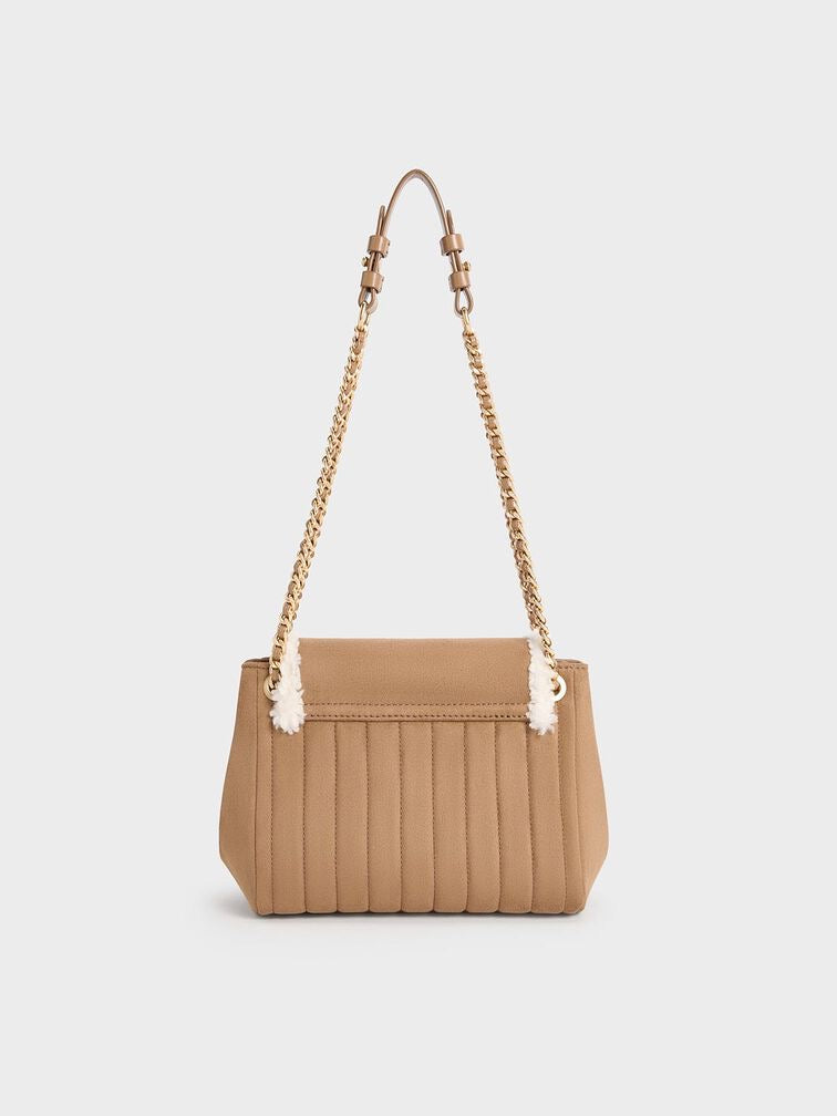 Donna Crinkle-Effect Shoulder Bag