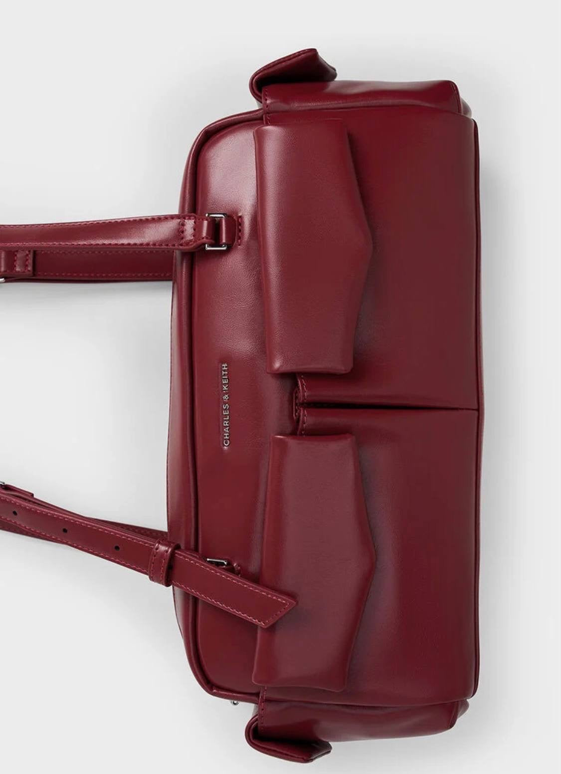 Rachel Elongated Multi-Pocket Shoulder Bag