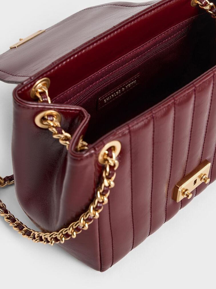 Donna Crinkle-Effect Shoulder Bag